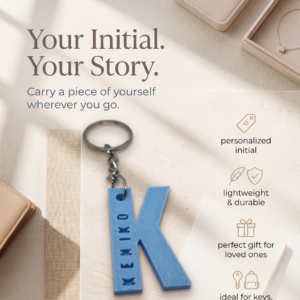 Custom Name in Letter Keychain